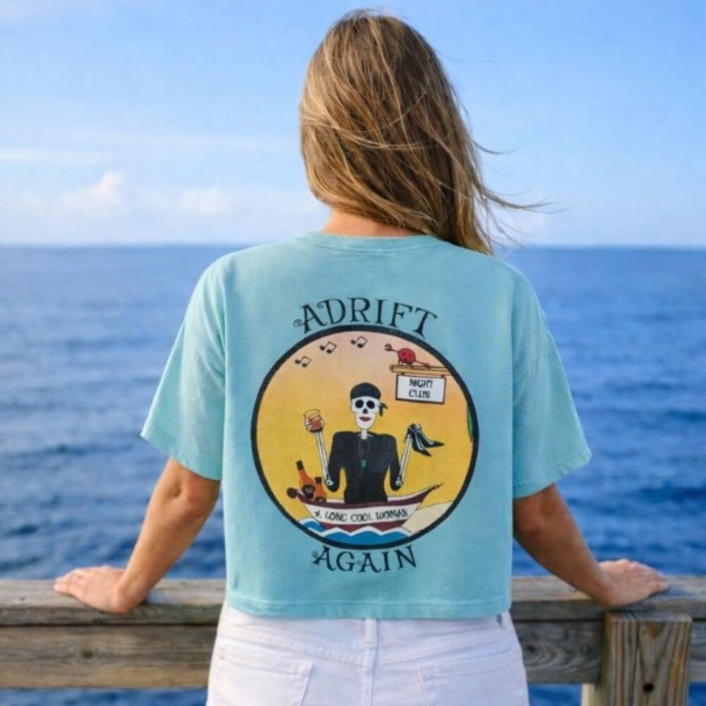 Adrift Again Mint Boxy Tee| “A Long Cool Woman” | XL